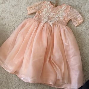 Little girls blush party dress